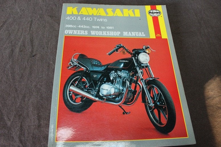 Kawasaki 400 440 twins 1974-1981 werkplaatsboek manual, Motoren, Ophalen of Verzenden, Kawasaki