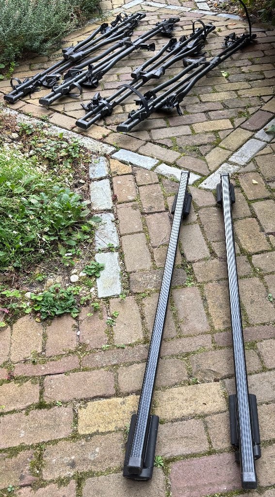 Thule Dakdragerset en Fietsendragers, Auto diversen, Ophalen, Gebruikt