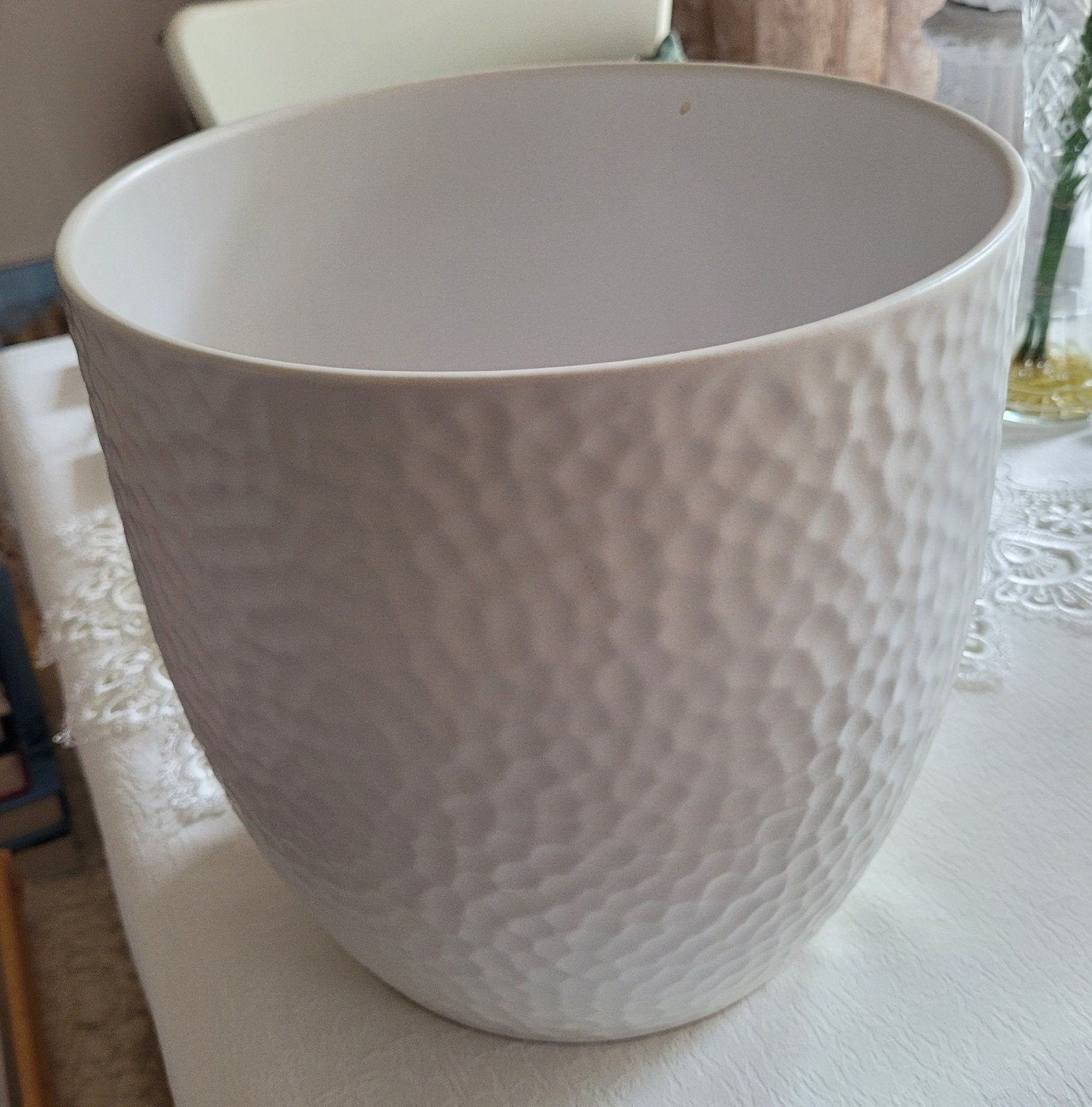 stenen bloempot, Tuin en Terras, Ophalen, Steen, Rond, Minder dan 40 cm