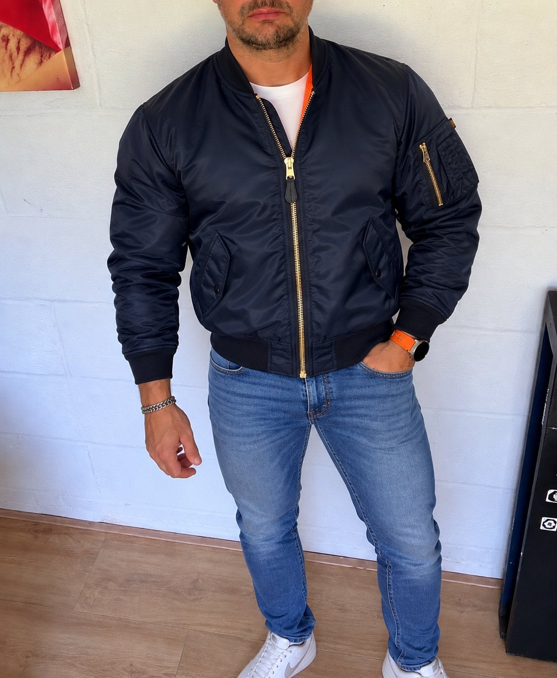 Alpha Industries MA-1 Bomberjack - Zwart - Maat L, Ophalen of Verzenden, Zo goed als nieuw, Maat 52/54 (L), Zwart