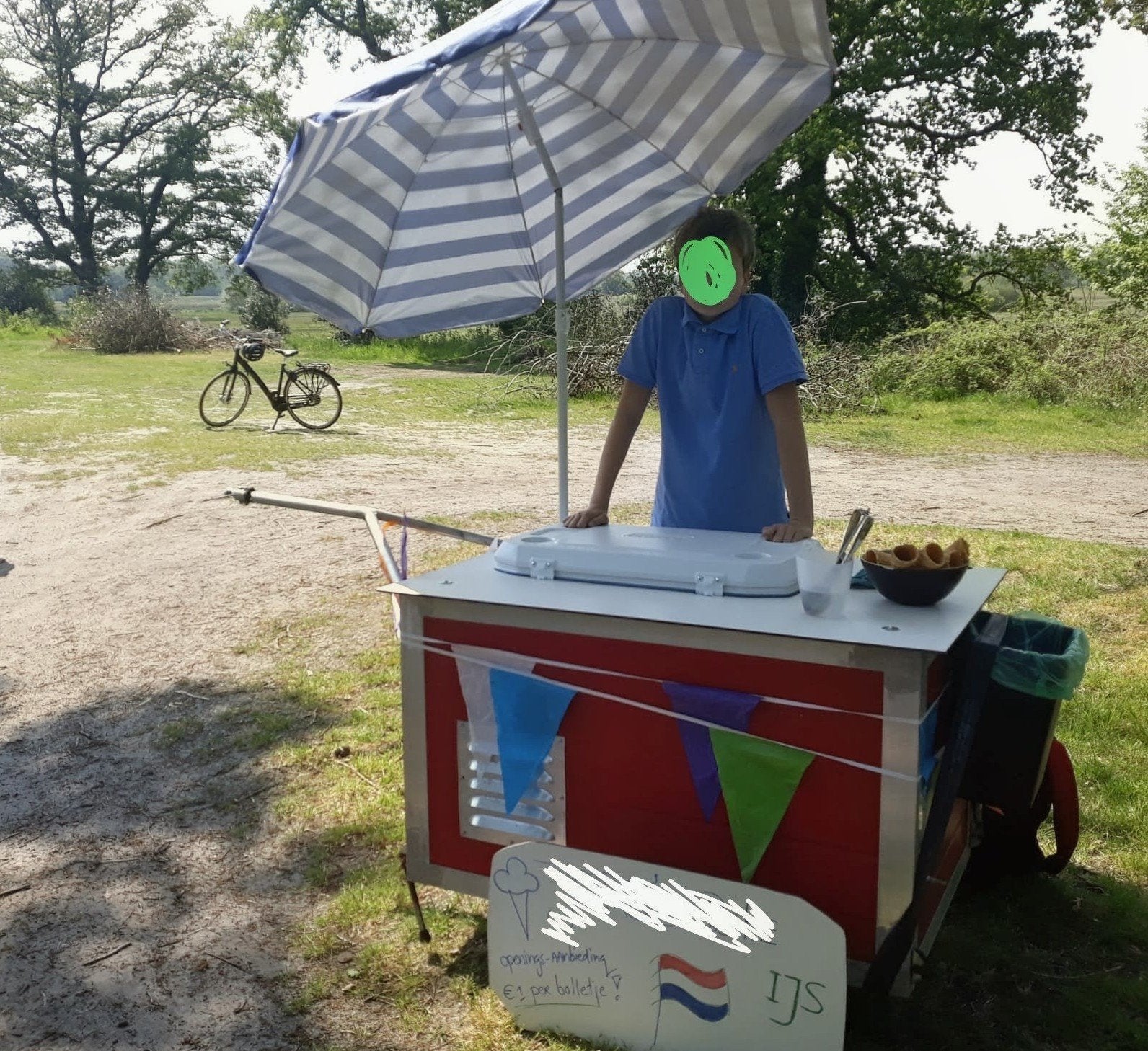 gratis Ijscokar / viskar. Aanhangers fiets., Ophalen, Gebruikt