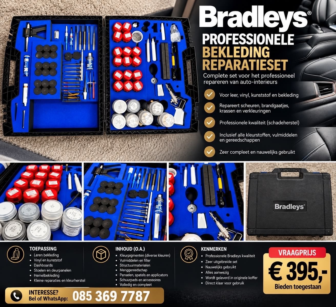 Bradleys Professionele Interieur Reparatie Set, Ophalen of Verzenden, Zo goed als nieuw
