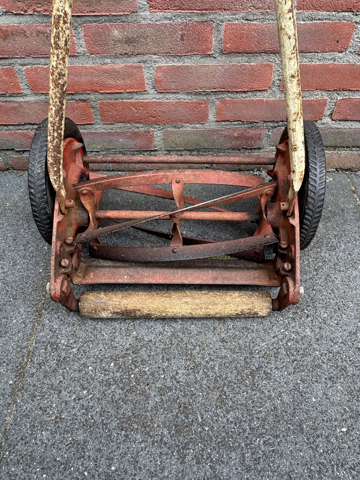 Husqvarna Dux Major Kooimesmaaier - Vintage Handgrasmaaier, Tuin en Terras, Ophalen, Gebruikt, Handgrasmaaier, 30 t/m 39 cm