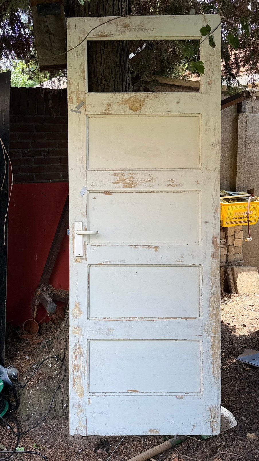 Paneel deur jaren 30, Doe-het-zelf en Verbouw, Deuren en Horren, Ophalen, Gebruikt, Binnendeur, 200 tot 215 cm