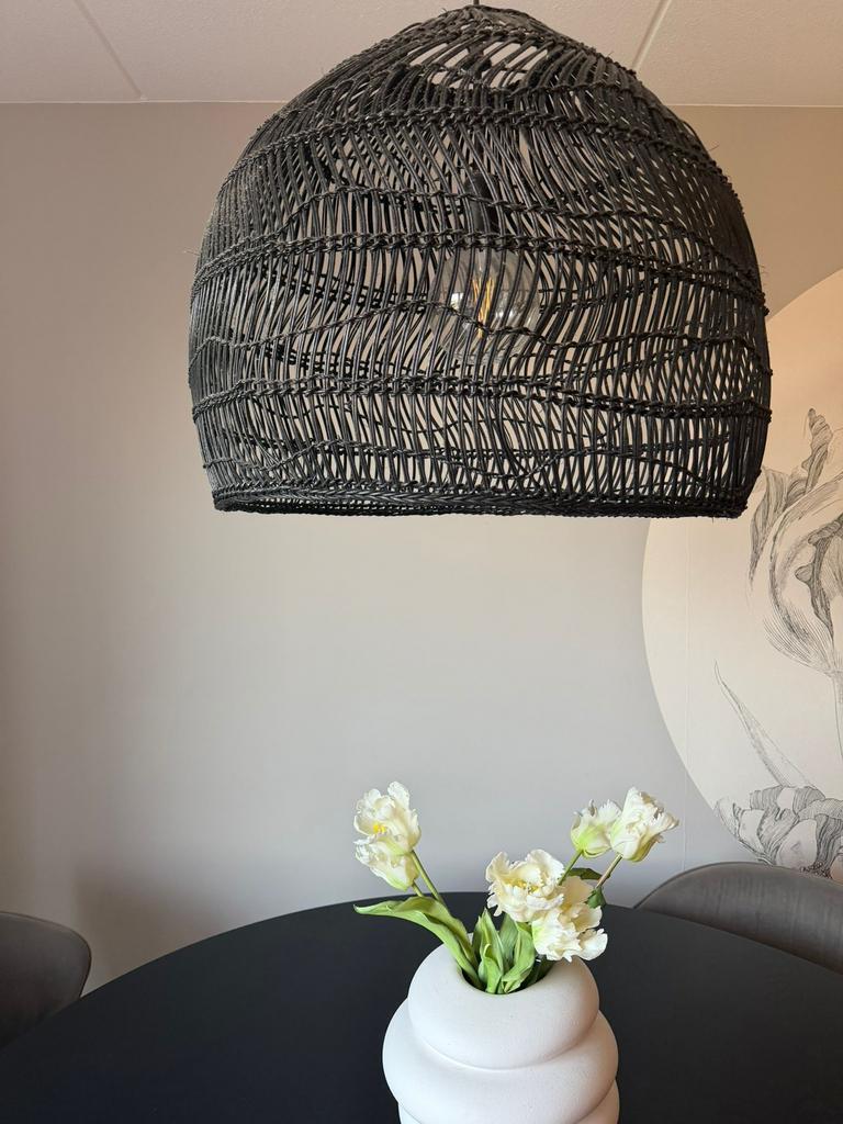 HK living wicker hanglamp maat M, Ophalen, Zo goed als nieuw, Minder dan 50 cm