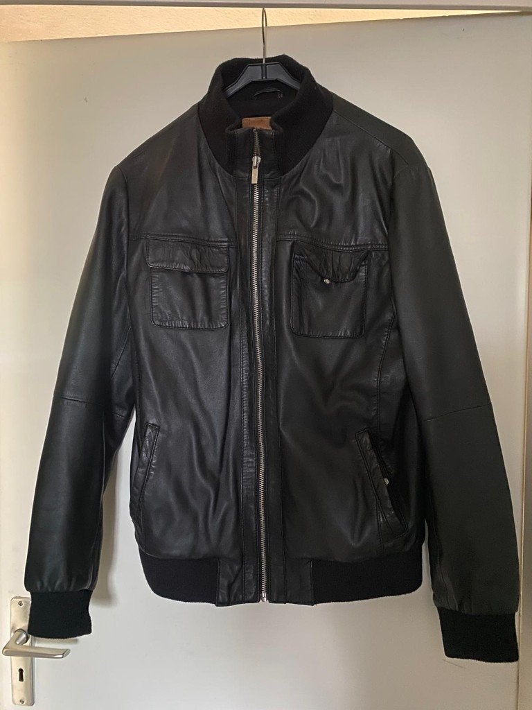 Goosecraft leren jas zwart man L, Maat 52/54 (L), Zwart, Goosecraft, Ophalen of Verzenden