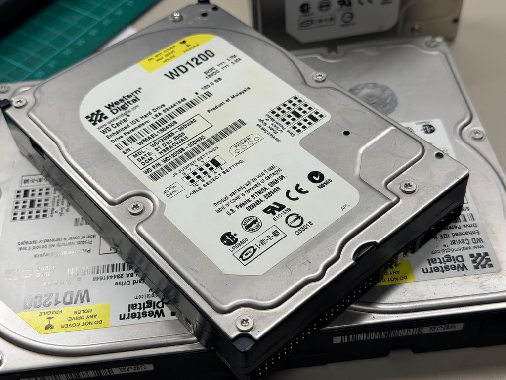 Western Digital WD1200 IDE Harde Schijf 120GB 4 X, Intern, Gebruikt, HDD, Ophalen of Verzenden