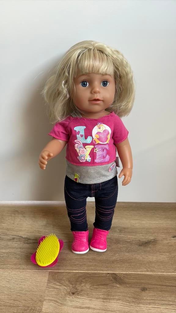 Baby born pop zus 43 cm + extra setjes kleding, Kinderen en Baby's, Speelgoed | Poppen, Ophalen of Verzenden, Zo goed als nieuw