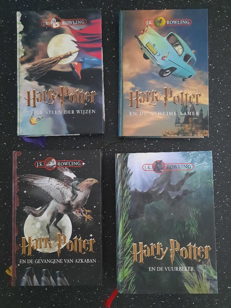 Harry Potter vier hardcover boeken, Boeken, Ophalen of Verzenden, Zo goed als nieuw, J.K. Rowling