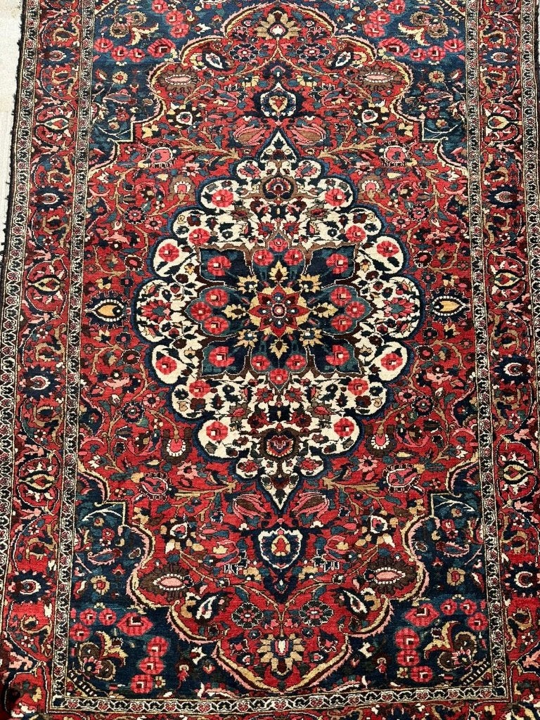 Uniek Bakhtiar tapijt – 215  142 cm – Perzische traditie, Gebruikt, 100 tot 150 cm, Ophalen of Verzenden, NA