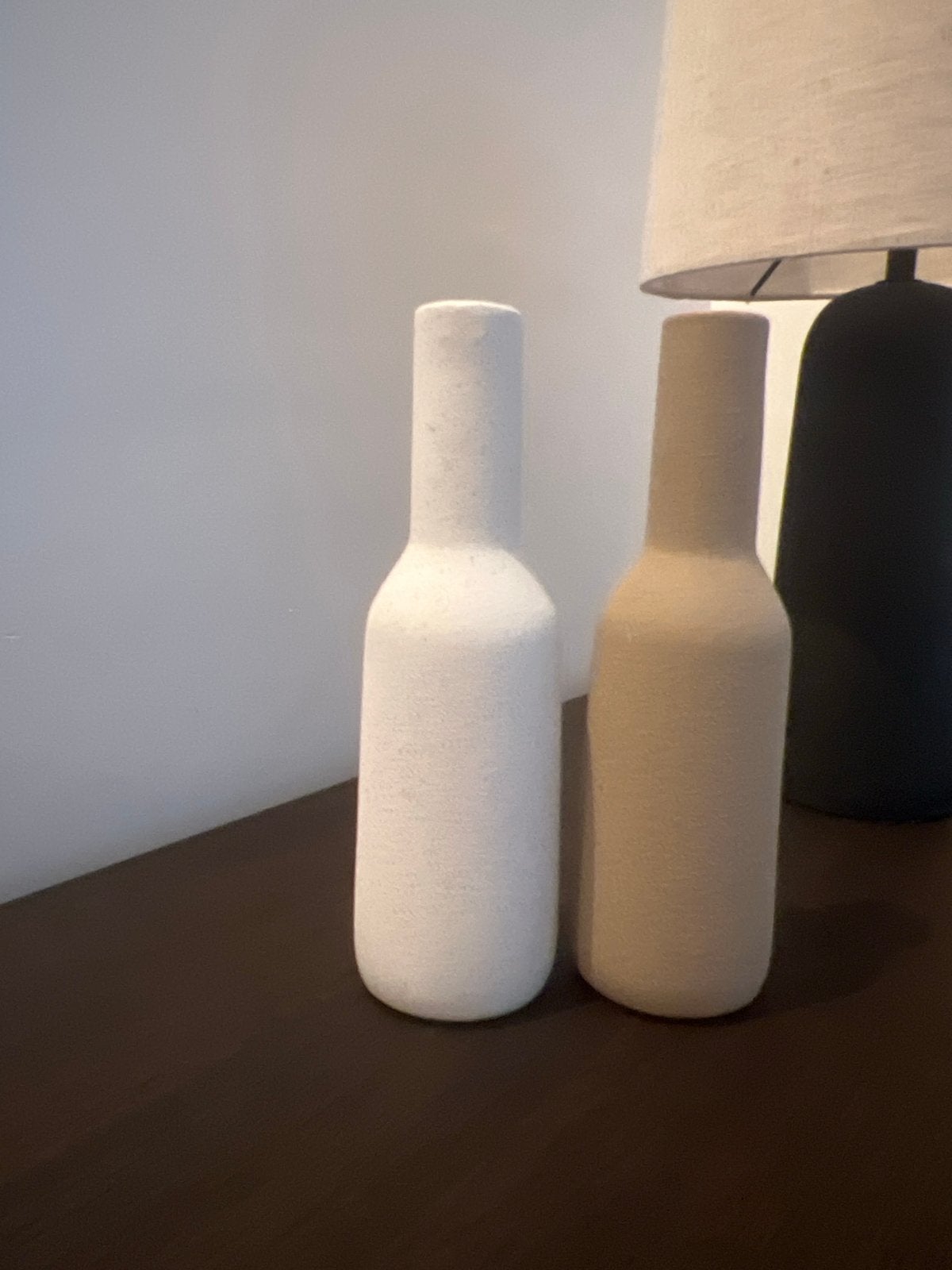 Decoratieve vazen set - wit en beige, Antiek en Kunst, Ophalen