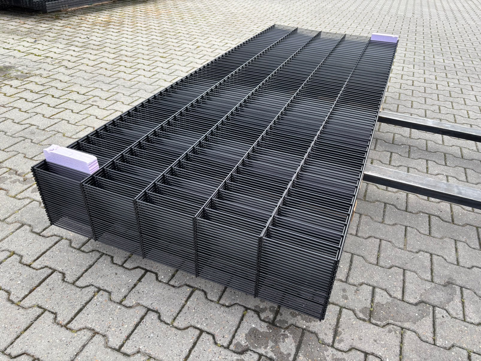 42.5 meter dubbelstaafmat hekwerk, hoogte 100 centimeter!, Tuin en Terras, Ophalen, S, Dubbelstaafmat hekwerk, Zo goed als nieuw