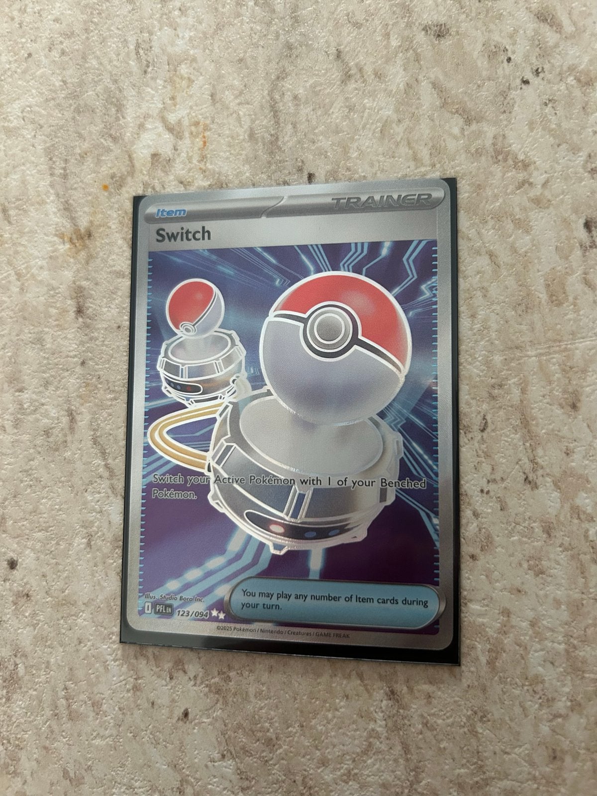Pokémon TCG Switch Trainer Kaart 123/094 PFL, Ophalen of Verzenden, Zo goed als nieuw, Losse kaart