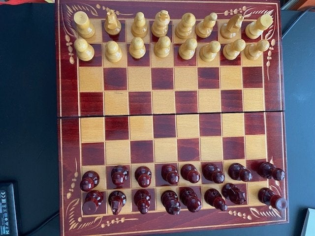 houten schaakspel, Ophalen of Verzenden, Gebruikt