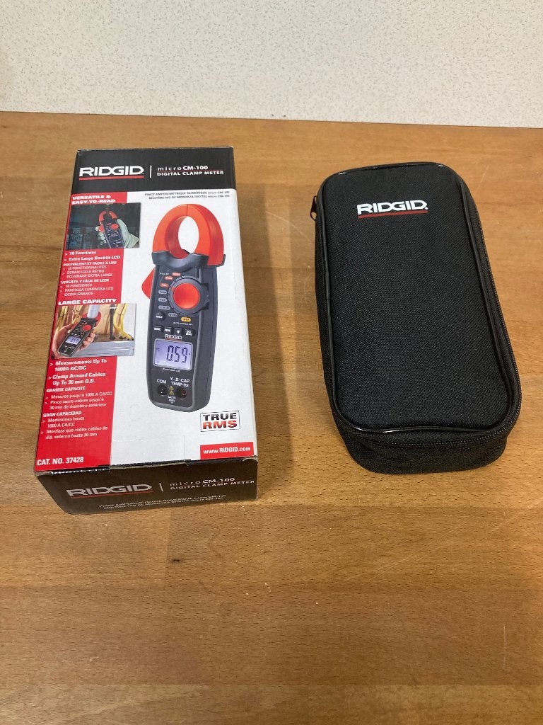 Ridgid digitale stroomtang CM-100 Nieuwstaat., Ophalen of Verzenden, Zo goed als nieuw, Multimeter