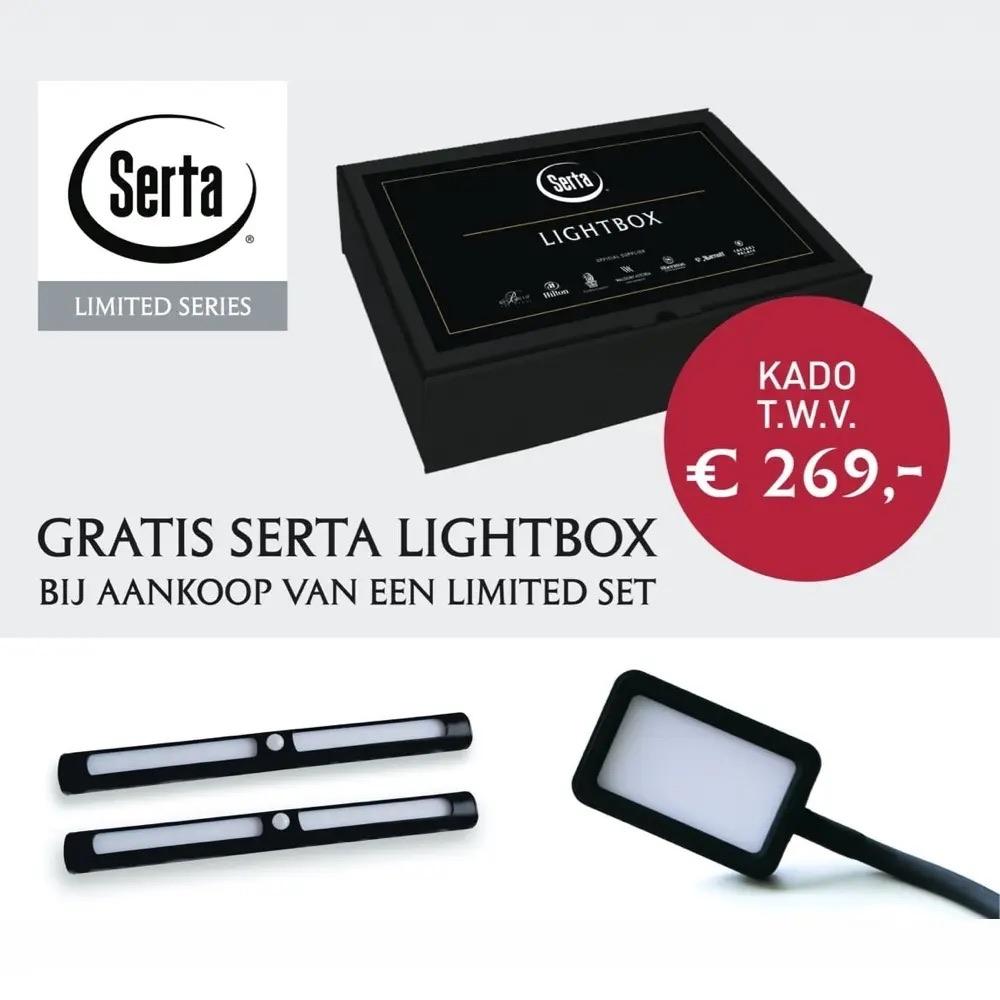 Serta lightbox verlichting set voor boxspring, Ophalen of Verzenden, Nieuw, Tweepersoons, Zwart