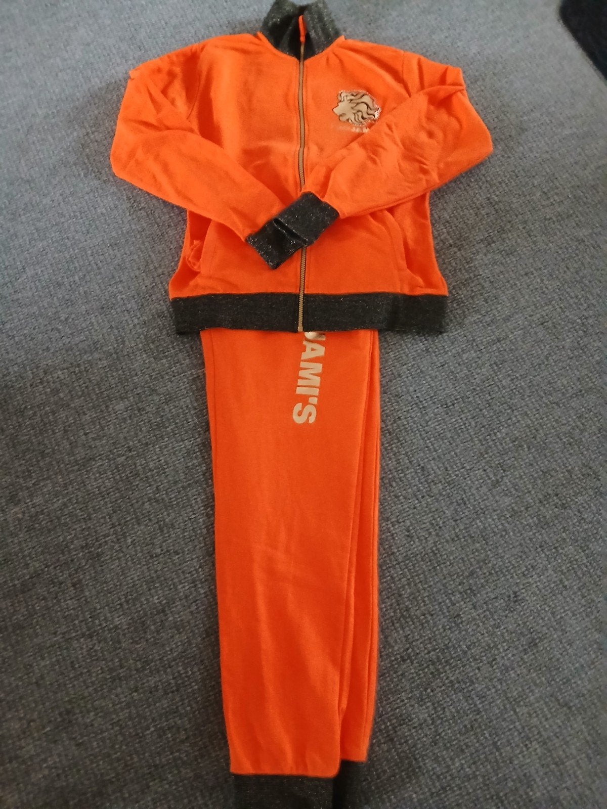 Oranje trainingspak met leeuw - Rojami's Limited Edition, Rojami's, Maat 42/44 (L), Oranje, Ophalen of Verzenden