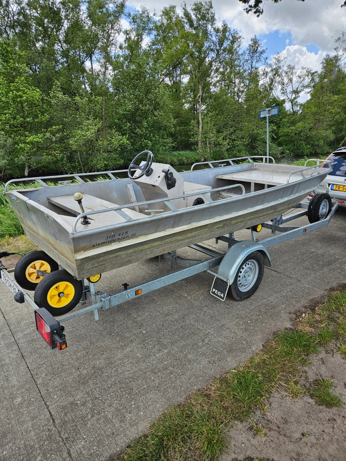 Aluminiumjon 415 | Aluminium platbodem, Watersport en Boten, Vis- en Consoleboten, Ophalen, Aluminium