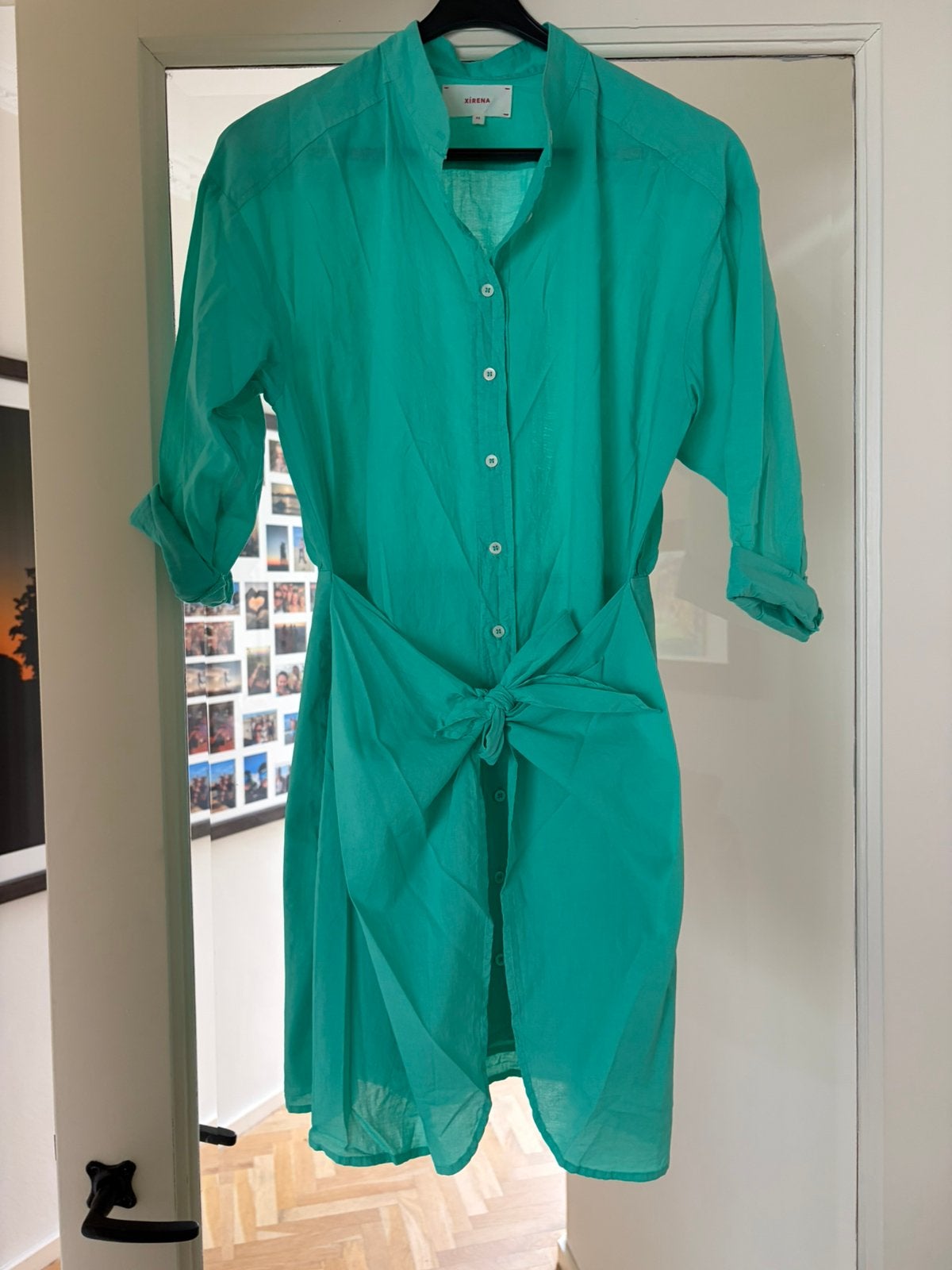 Nieuwstaat: turquoise jurk Xirena maat xs, Verzenden, Zo goed als nieuw, Maat 34 (XS) of kleiner, Blauw