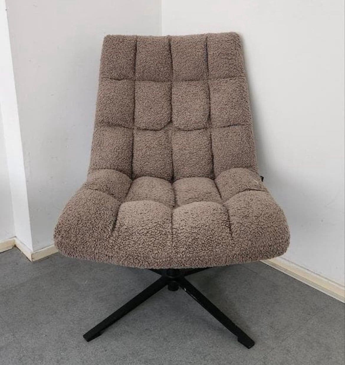 Woood relax fauteuil 1 stoel draaibaar teddy bruin, Ophalen of Verzenden, Zo goed als nieuw, 75 tot 100 cm, 50 tot 75 cm