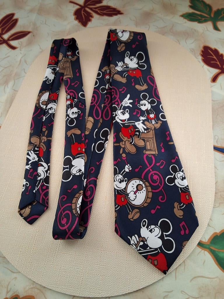 Vintage Disney Mickey Mouse Marching Band Stropdas, Verzamelen, Disney, Ophalen of Verzenden