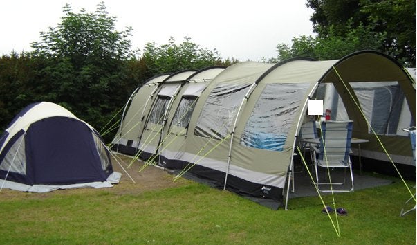 Outwell bear Lake 4 met front extension, Caravans en Kamperen, Ophalen, Gebruikt, Tot en met 4