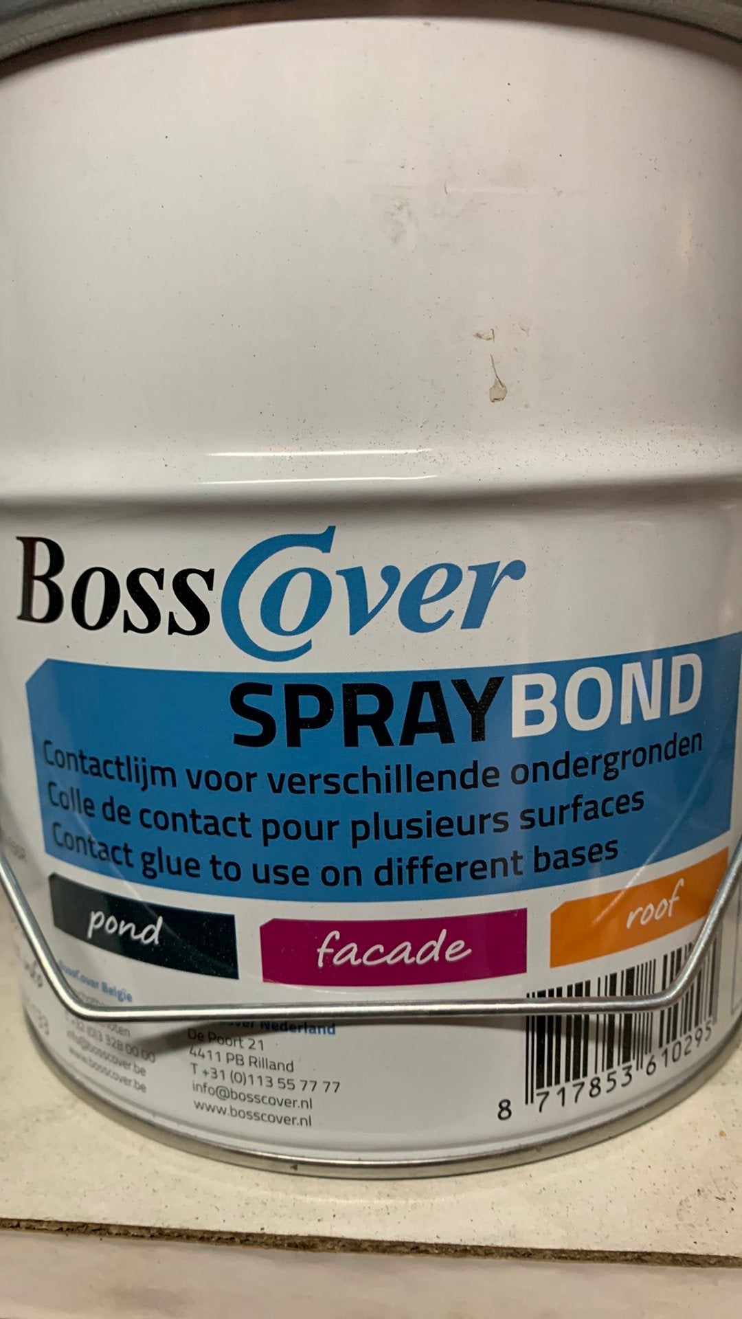 BossCover spraybond EPDM lijm, Ophalen of Verzenden, Nieuw, Grijs