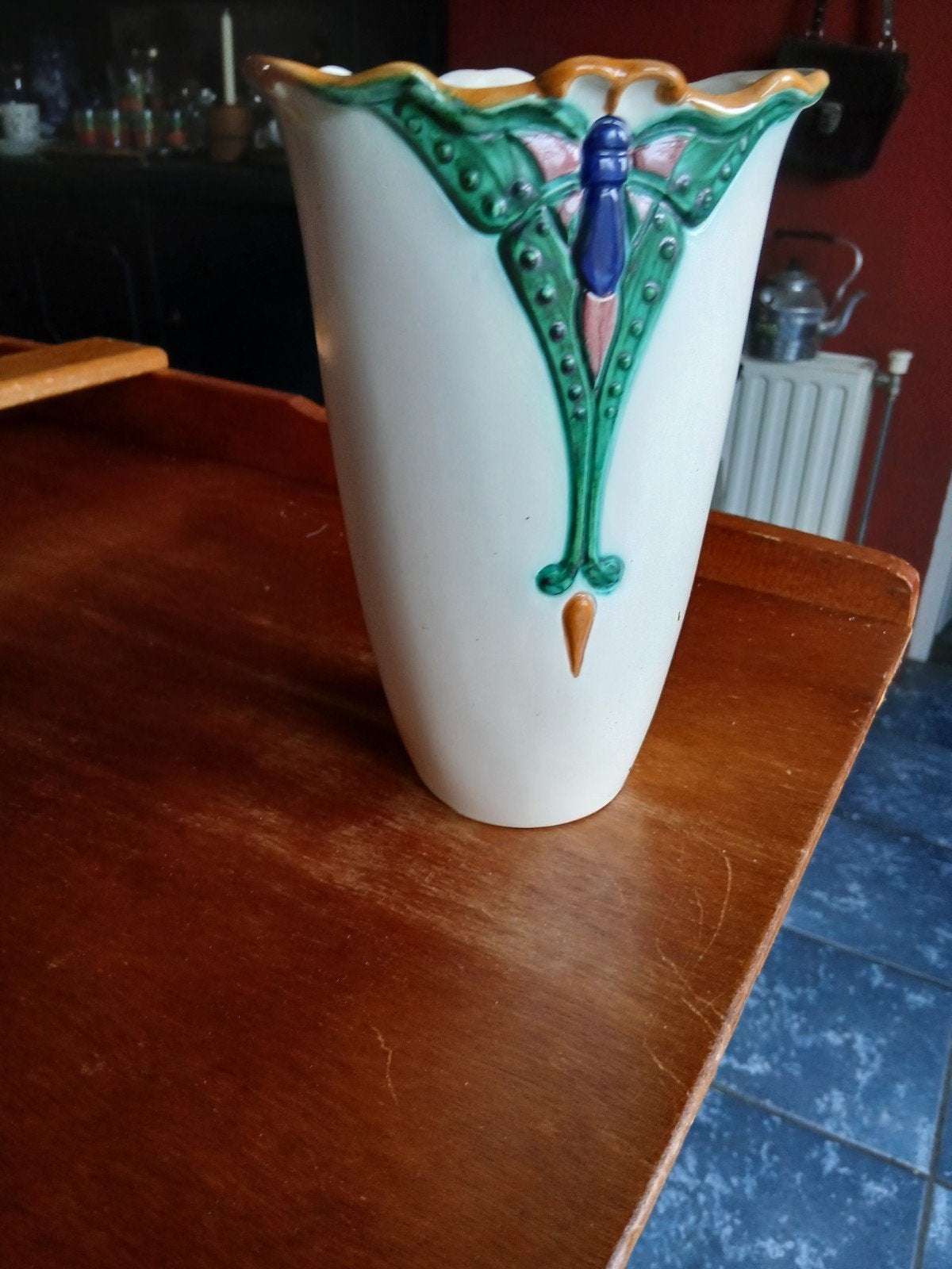 Art Nouveau vaas uit Gouda, Holland, Antiek en Kunst, Ophalen of Verzenden