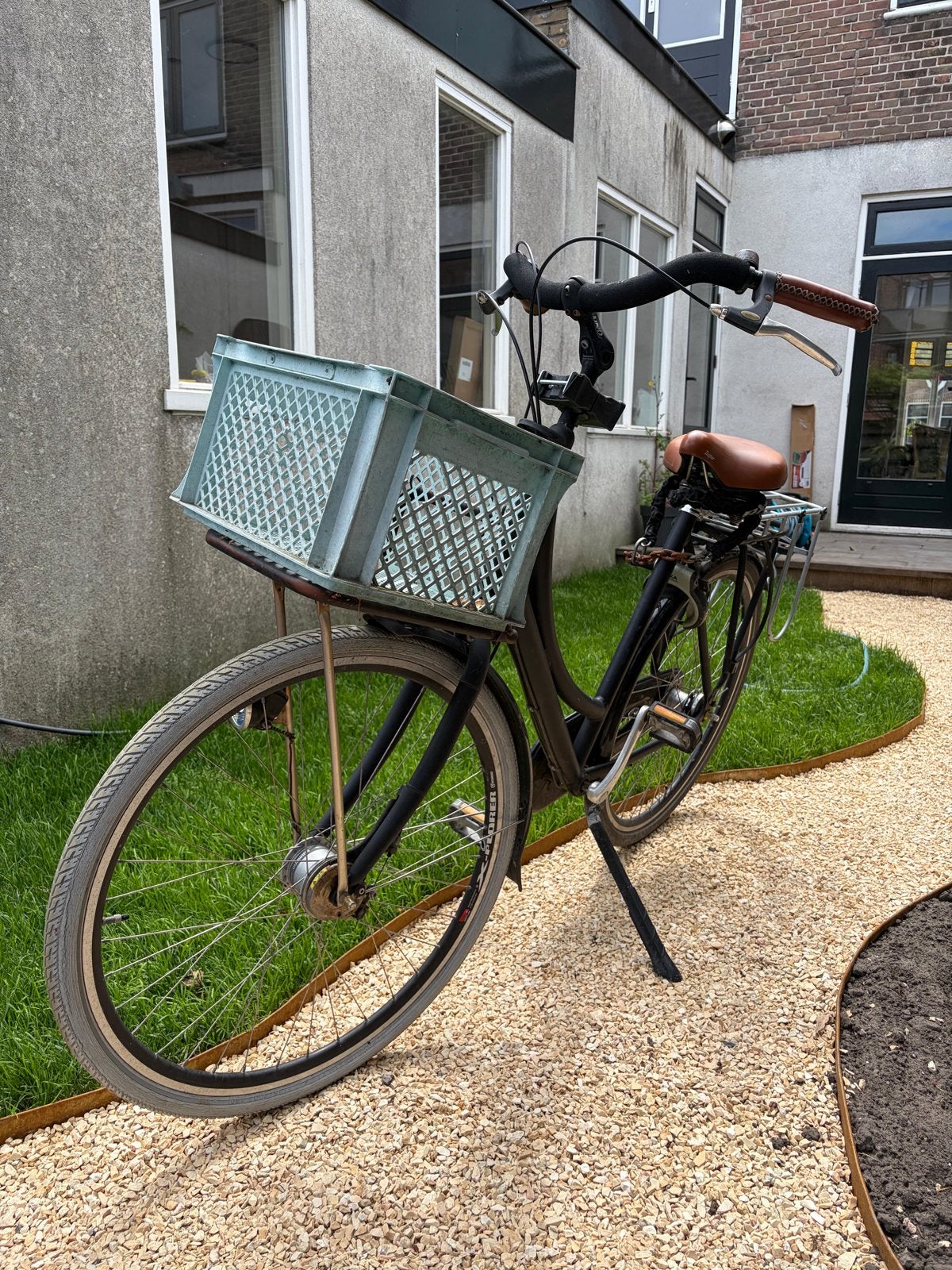 Verdoes Damesfiets met krat, Fietsen en Brommers, Fietsen | Dames | Damesfietsen, Velgrem, Ophalen, Overige merken, 53 tot 56 cm