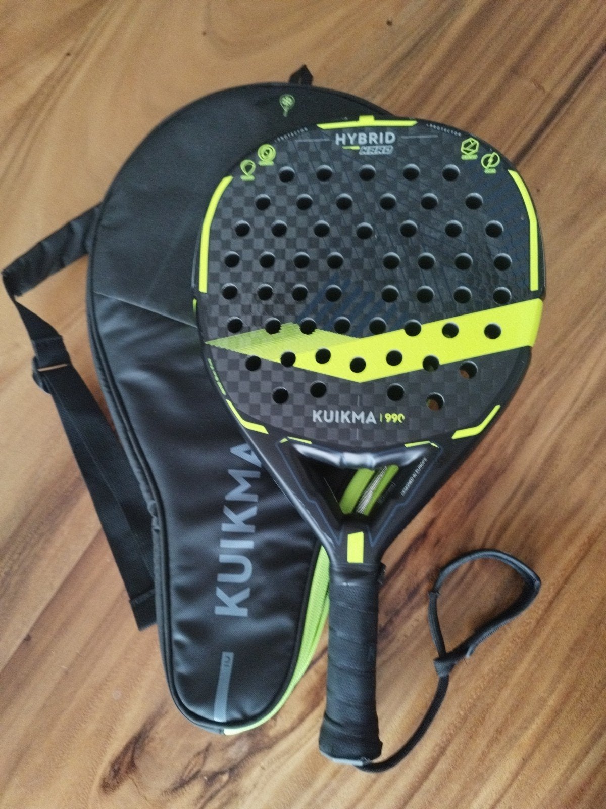 Kuikma PR 990 Hybrid Hard Padelracket met hoes, Ophalen of Verzenden, Gebruikt, Padelracket