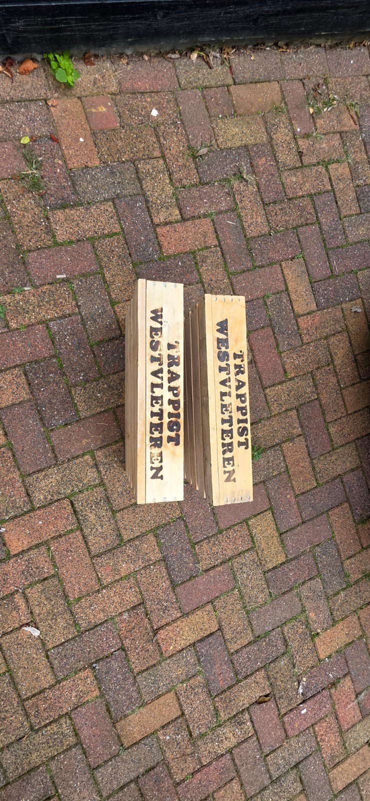 Trappist Westvleteren houten bierkratten, Ophalen, Gebruikt