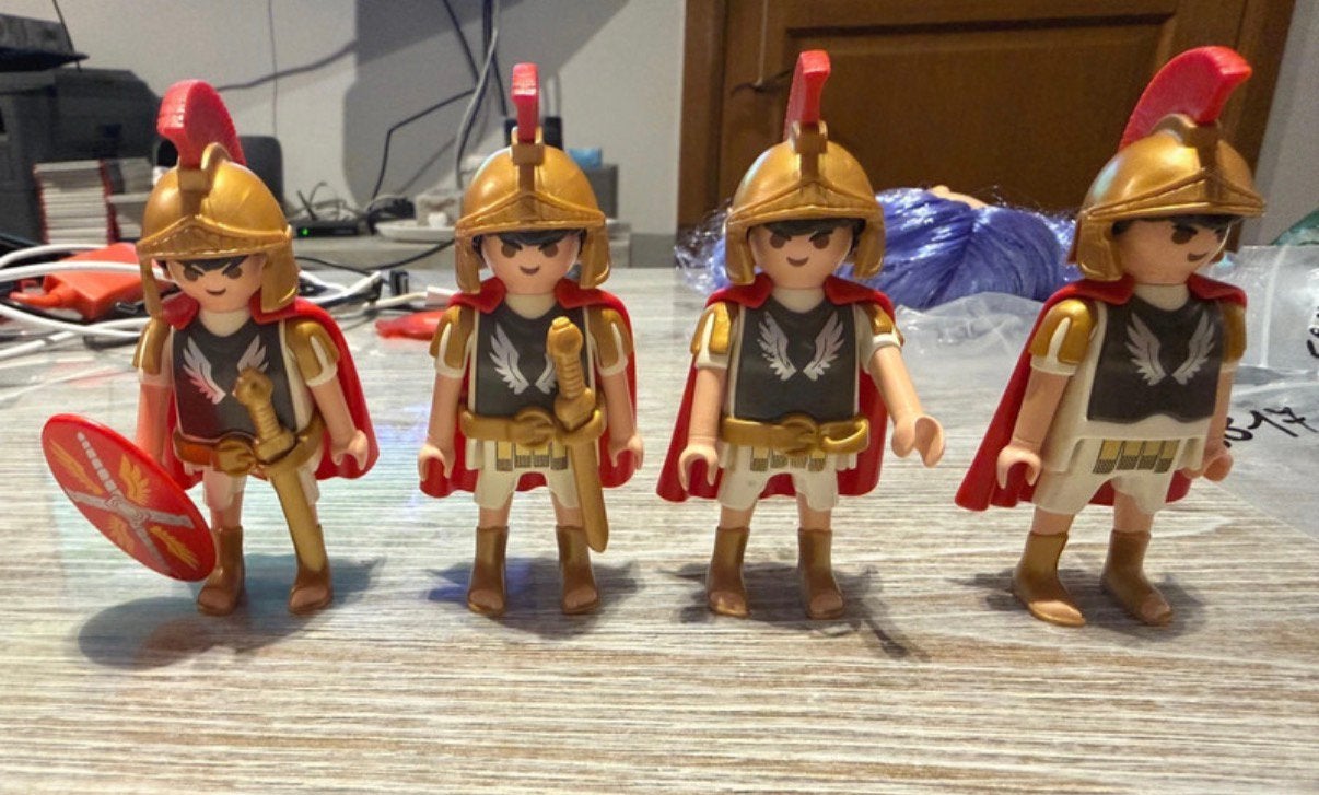 4 Romeinen Romeinse soldaten Playmobil 5817 5837 vintage, Ophalen of Verzenden