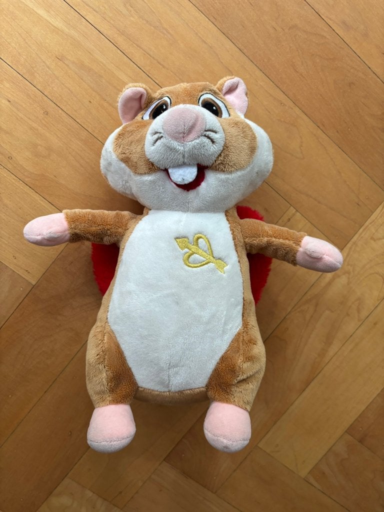 Ah albert heijn hamster knuffel cupido valentijn vleugels!, Hamster, Ophalen of Verzenden, Zo goed als nieuw, Middelgroot (20 tot 80 cm)