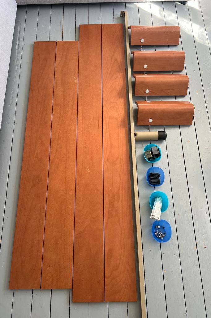 Auping Auronde 1000 Kersen kersenhout bed 180x200 ombouw, Huis en Inrichting, Slaapkamer | Bedden, Gebruikt, Bruin, Tweepersoons