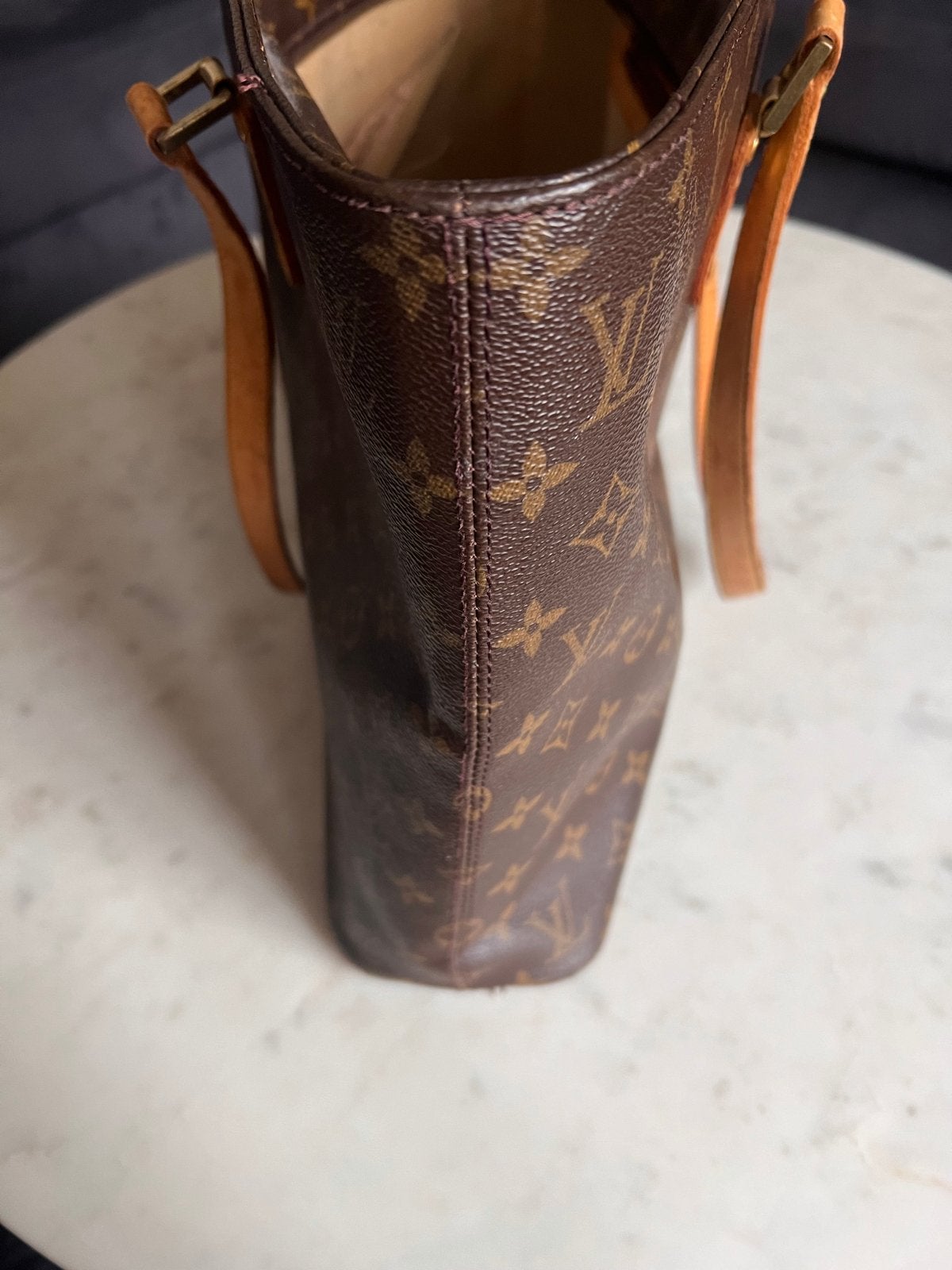Louis Vuitton Monogram Schoudertas, Sieraden, Tassen en Uiterlijk, Verzenden, Gebruikt, Bruin, Schoudertasje