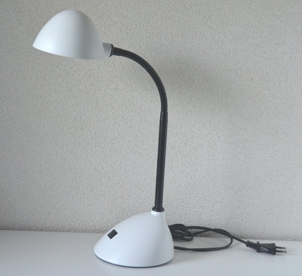 LED Bureaulamp Boston - wit - 30,5xØ13,5 cm, Wit, Ophalen of Verzenden, Zo goed als nieuw, Modern