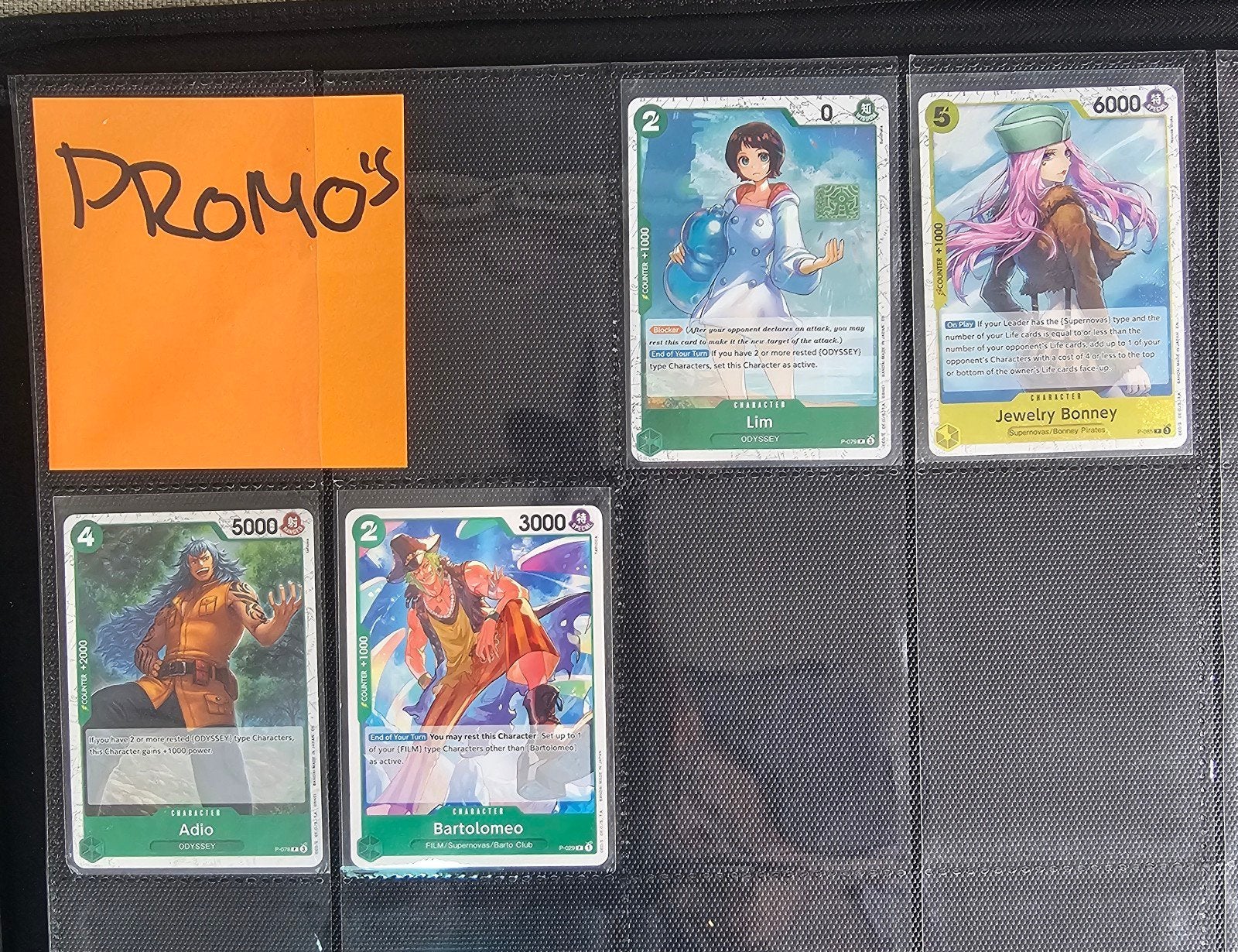 Diverse one piece promo 4 cards, Ophalen of Verzenden, Nieuw, Meerdere kaarten, Foil