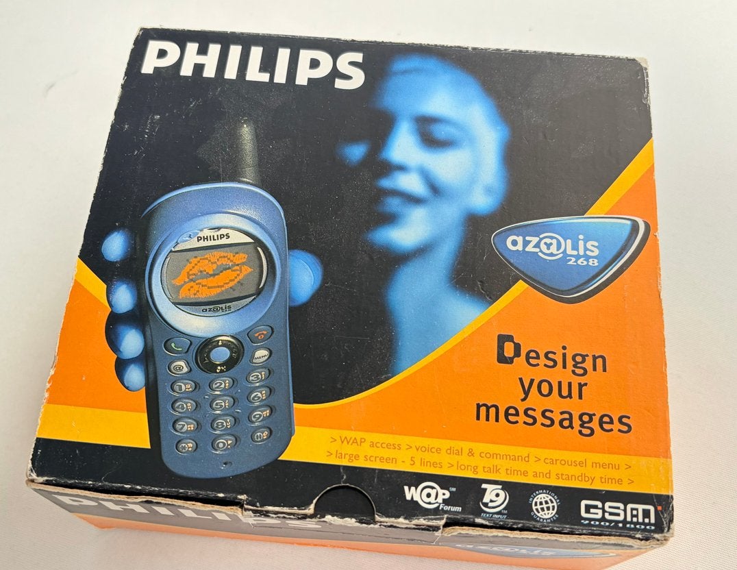 Philips Az@lis (CE168) met doos en oplader, Gebruikt, Geen camera, Ophalen of Verzenden, Klassiek of Candybar