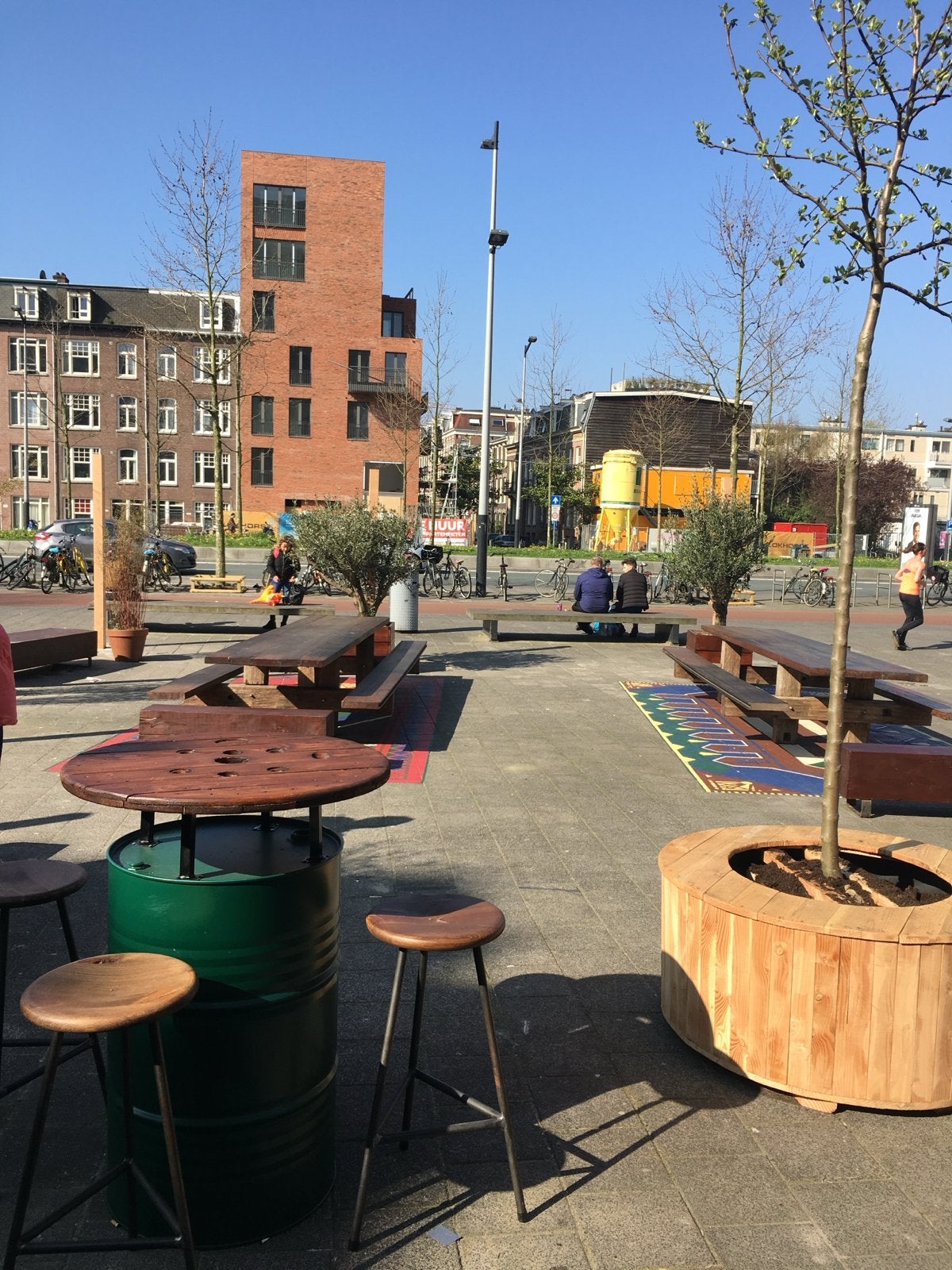 Ronde op maat gemaakte plantenbak met appelboom cyder, Ophalen of Verzenden, Nieuw, Rond, Hout