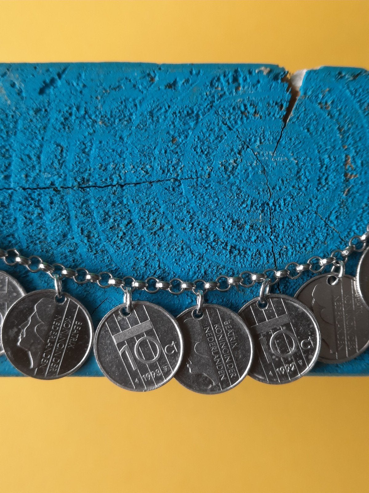Beatrix Dubbeltjes Armband. Lengte 18cm, Sieraden, Tassen en Uiterlijk, Armbanden, Ophalen of Verzenden, Zo goed als nieuw, Zilver