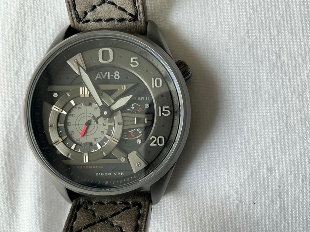 AVI-8 Hawker Harrier II AV-4070-03 Automatic, Ace of Spades, Overige merken, Leer, Staal, Polshorloge