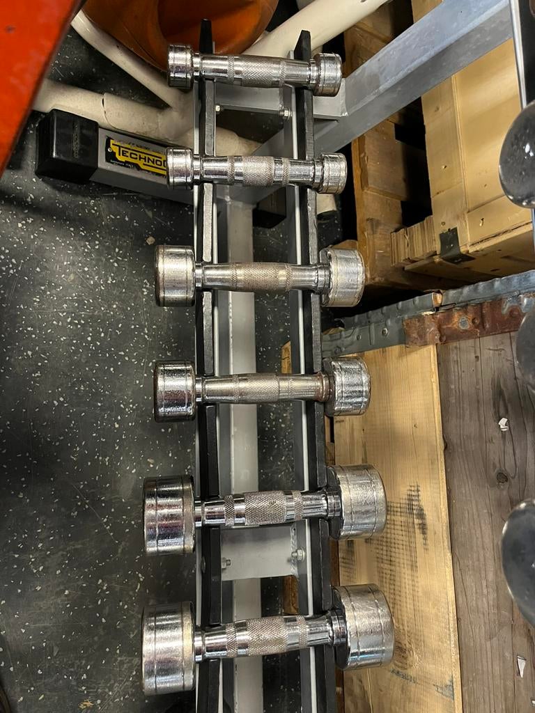 Chrome dumbbells 1-2-3 kg gewichten dumbbell set, Dumbbell, Gebruikt, Ophalen of Verzenden, 1-2-3 kg