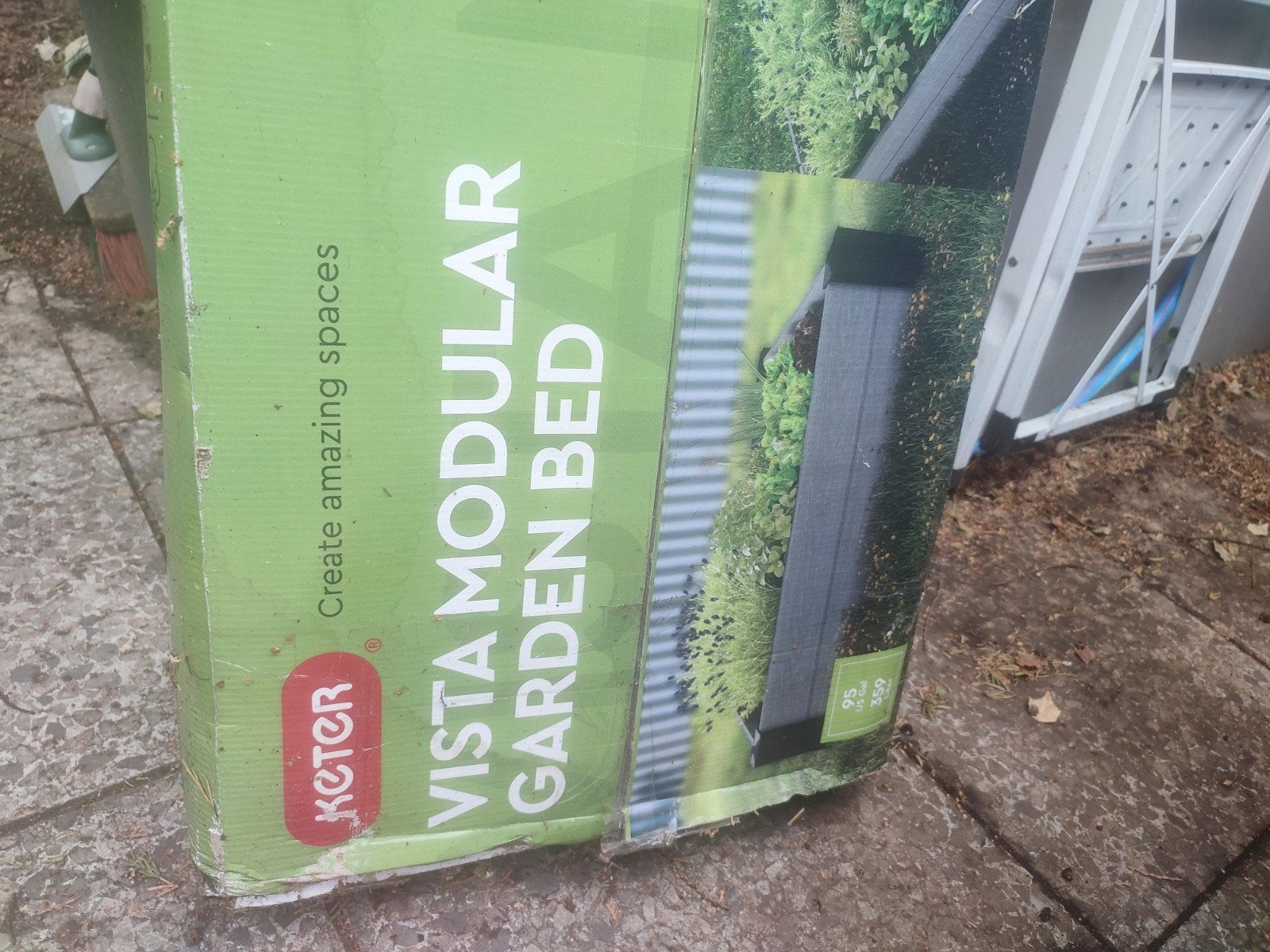 Keter Vista Modulair garden bed 2x planten bak, Kunststof, Minder dan 30 cm, 100 cm of meer, Vierkant