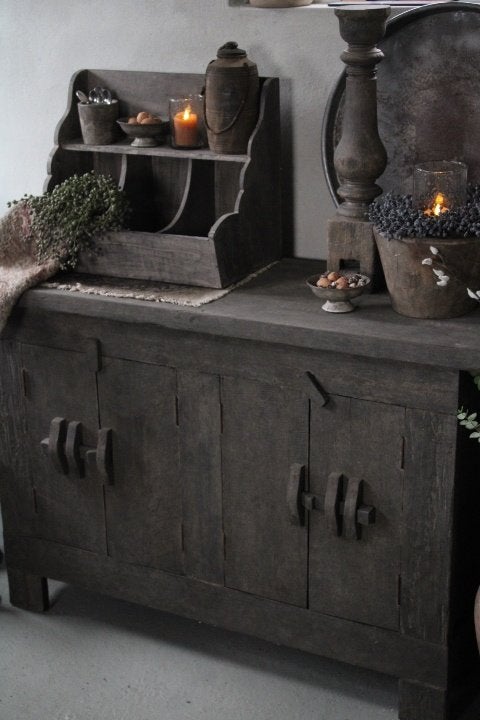 Stoere, vergrijsde commode kast / tv kast halkast, Ophalen, 100 tot 150 cm, Nieuw, Landelijk