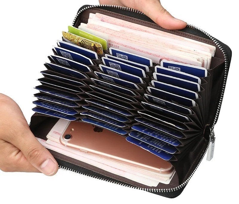 RFID-protection Wallet 36 Slots Card Holder (new), Verzenden, Nieuw, Zwart, Leer