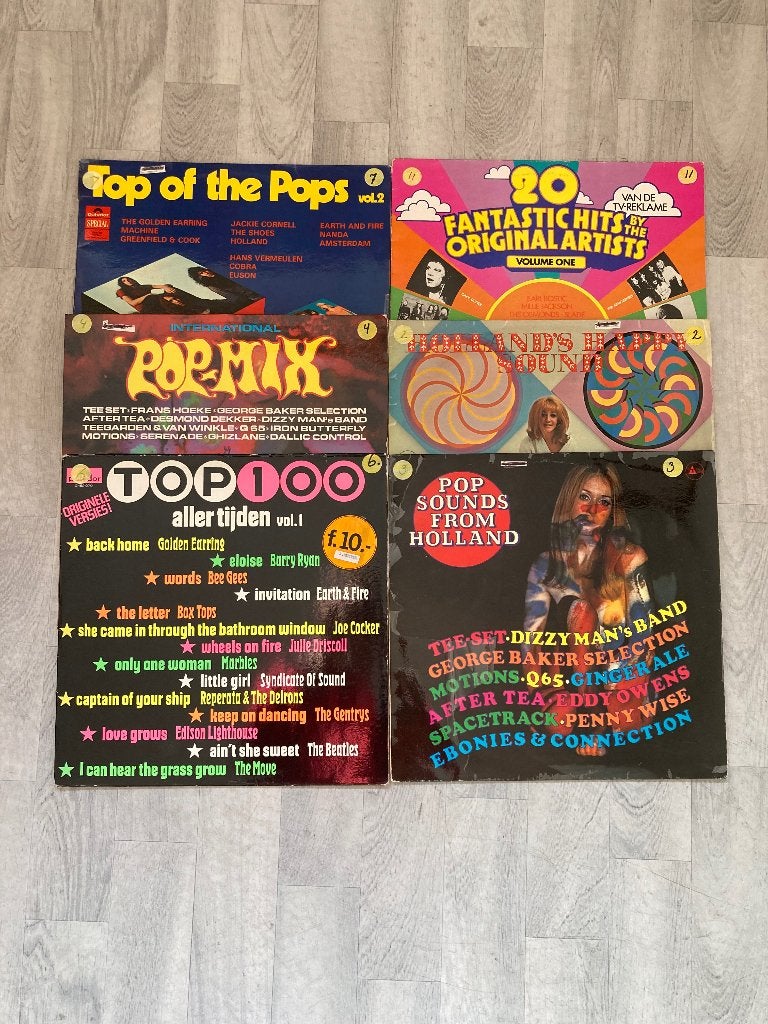 6x LP VERZAMEL Holland Nederpop 60-70's Earring Tee S, Moti, LP, Pop, Ophalen of Verzenden, 12 inch