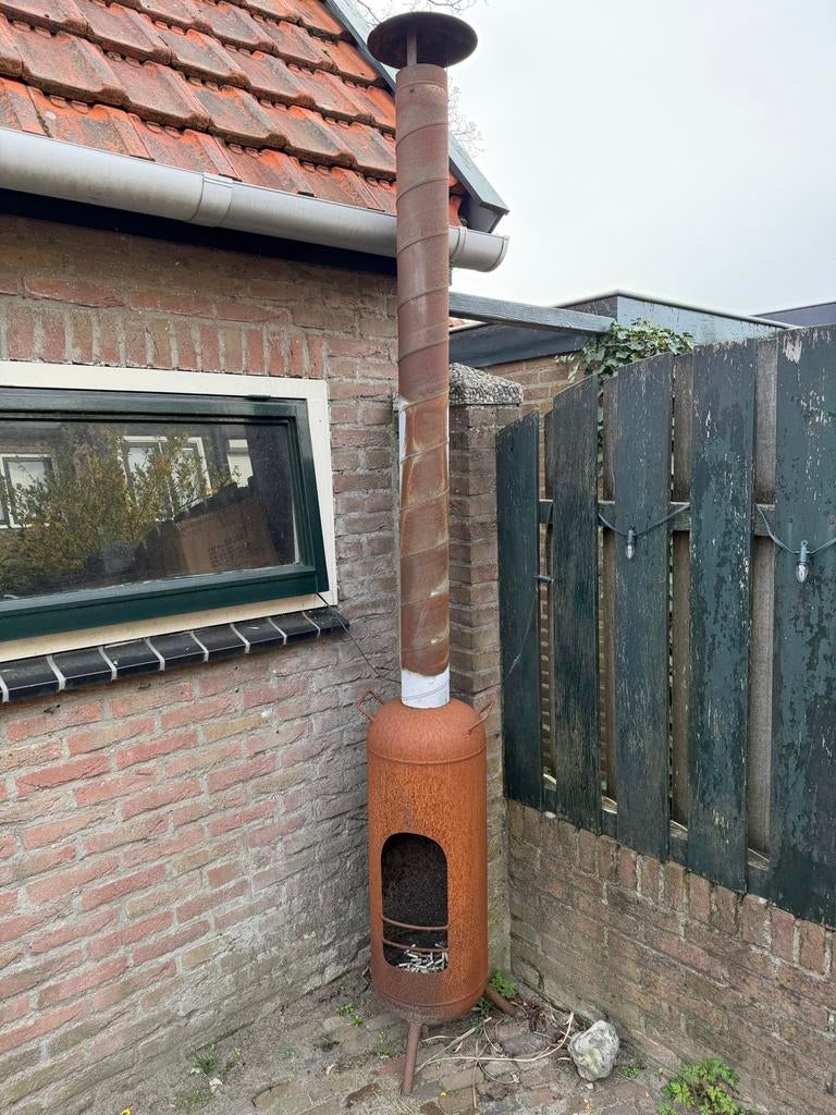 Tuinhaard met verlengd rookkanaal, Tuin en Terras, Tuinhaarden, Ophalen of Verzenden, Gebruikt