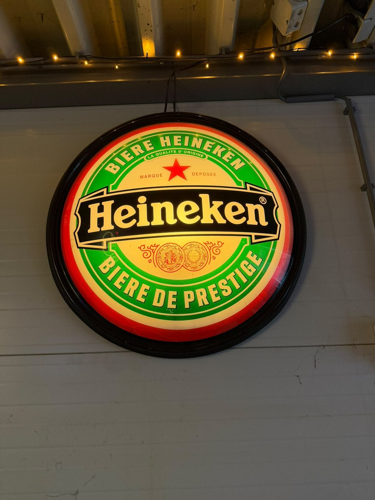 Vintage Heineken Lichtbak - Biere de Prestige, Ophalen, Gebruikt, Lichtbak of (neon) lamp