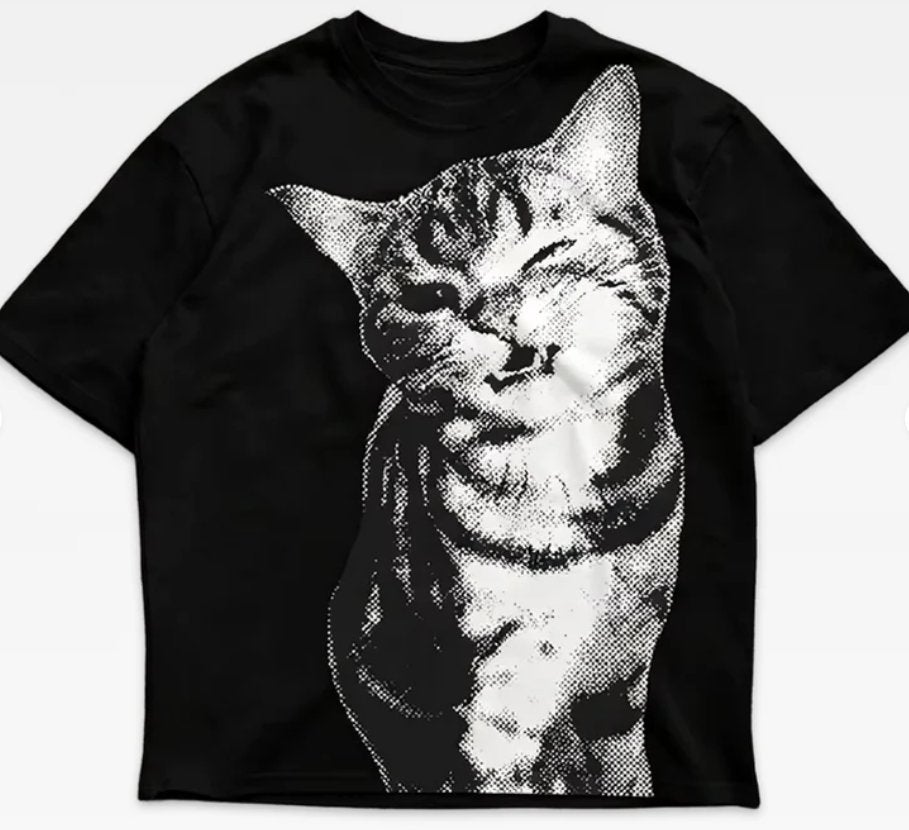 Schattige Katten T-shirts zwart  Y2K volwassenen maten, Ophalen of Verzenden, Nieuw