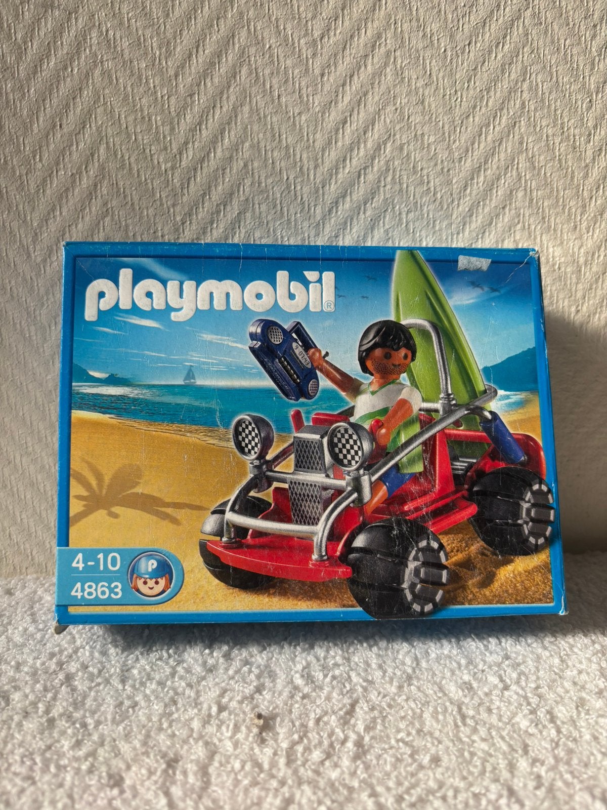 Playmobil 4863 Strandbuggy met surfer – compleet + doos, Gebruikt, Complete set, Overige typen, Ophalen of Verzenden